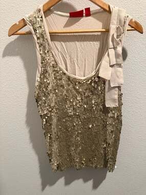 New York & Company Collection Sequin Tank Top Size L